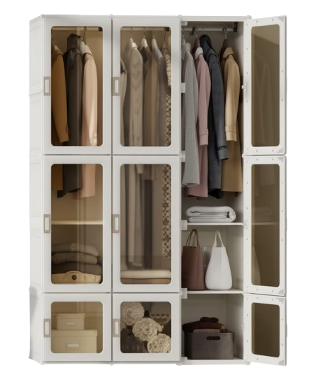 Lemari Baju Transparan Minimalis 15 Box + 3 Hanger – ANTB0X