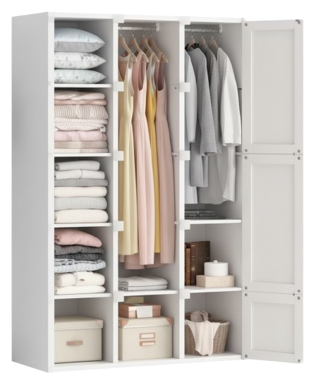 Lemari Baju Putih Minimalis 15 Box + 2 Hanger – ANTB0X